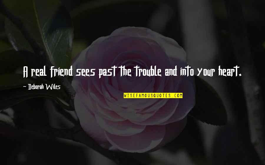 Friend Trouble Quotes By Deborah Wiles: A real friend sees past the trouble and Friend Trouble Quotes By Deborah Wiles: A real friend sees past the trouble and