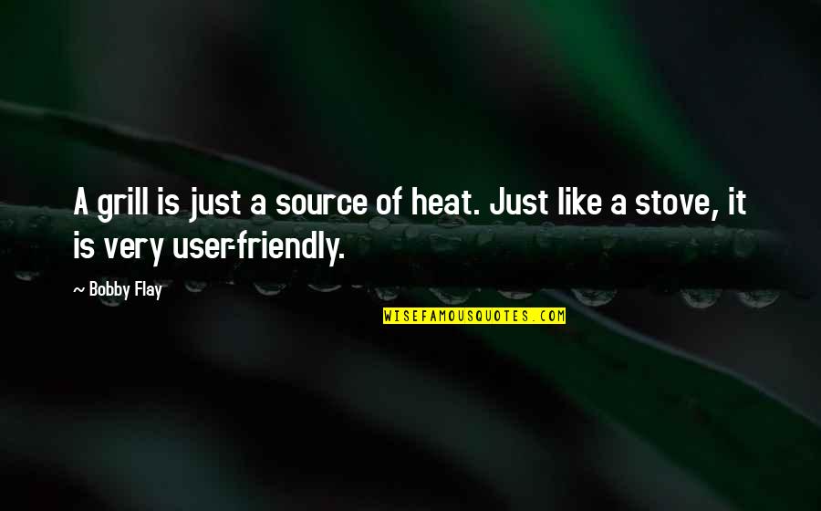 Friendly User Quotes By Bobby Flay: A grill is just a source of heat.