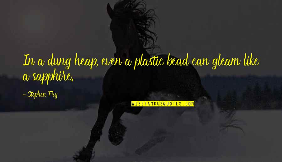 Friends And Broken Hearts Quotes By Stephen Fry: In a dung heap, even a plastic bead