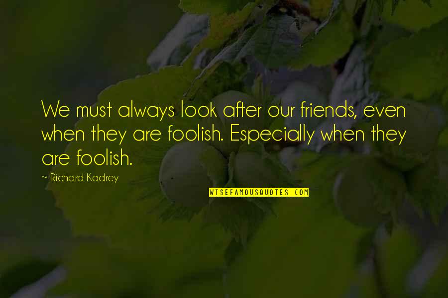 Friends Are Always Quotes By Richard Kadrey: We must always look after our friends, even