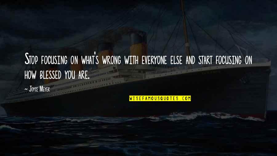 Friends Are Gems Quotes By Joyce Meyer: Stop focusing on what's wrong with everyone else Friends Are Gems Quotes By Joyce Meyer: Stop focusing on what's wrong with everyone else