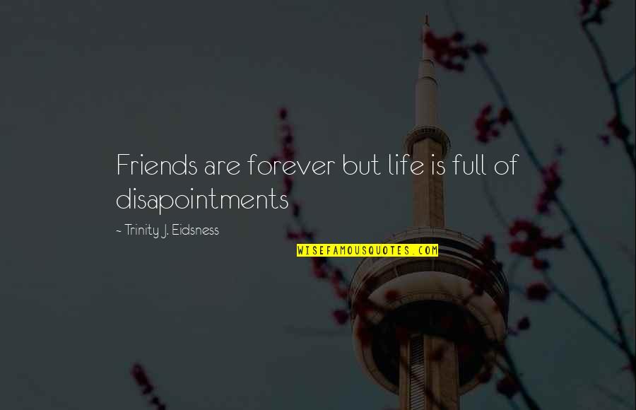 Friends Betrayal Quotes By Trinity J. Eidsness: Friends are forever but life is full of