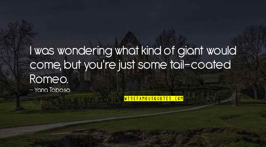 Friends Come And Go Funny Quotes By Yana Toboso: I was wondering what kind of giant would