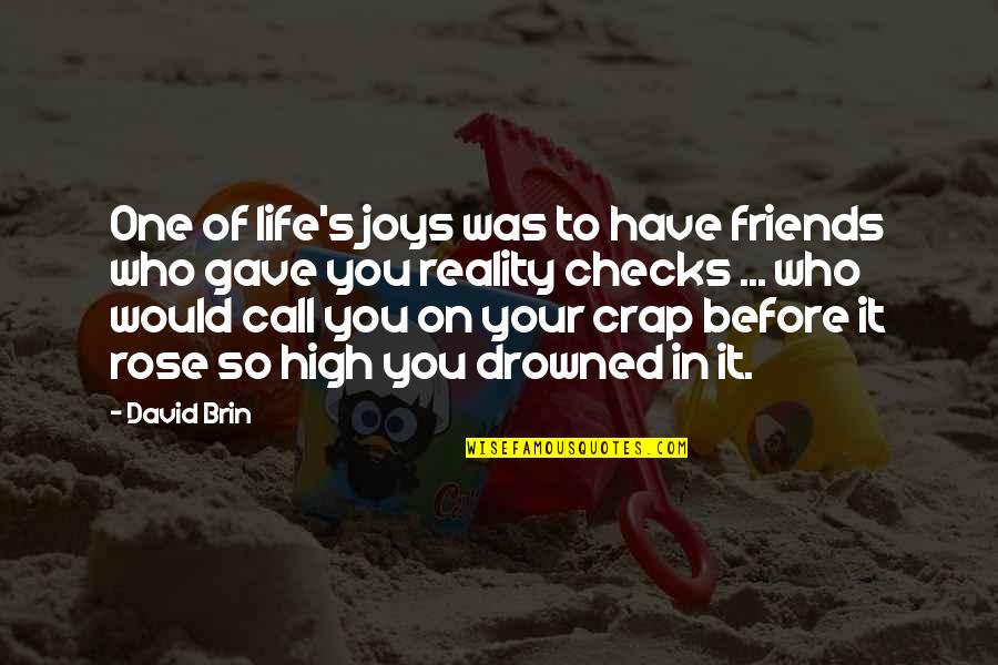 Friends David Quotes By David Brin: One of life's joys was to have friends