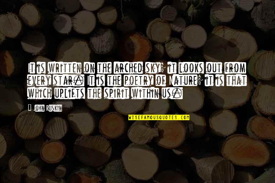 Friends Drift Away Quotes By John Ruskin: It is written on the arched sky; it