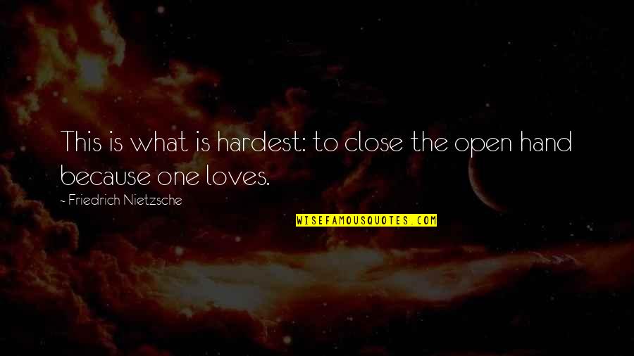 Friends Drifted Apart Quotes By Friedrich Nietzsche: This is what is hardest: to close the