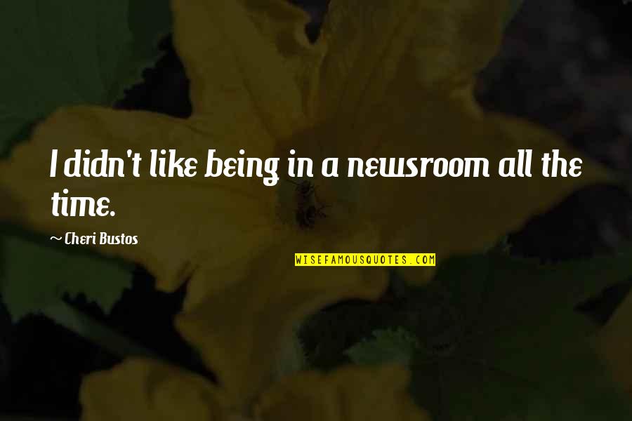 Friends During Hard Times Quotes By Cheri Bustos: I didn't like being in a newsroom all