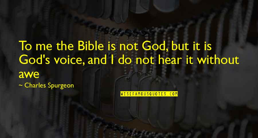 Friends Foes Quotes By Charles Spurgeon: To me the Bible is not God, but