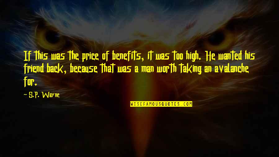 Friends For Benefits Quotes By S.P. Wayne: If this was the price of benefits, it