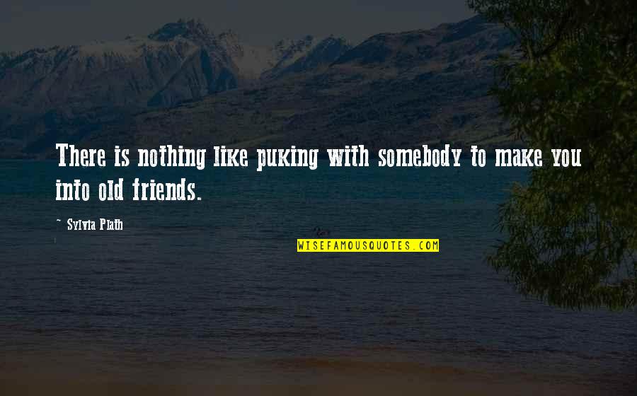 Friends Humor Quotes By Sylvia Plath: There is nothing like puking with somebody to