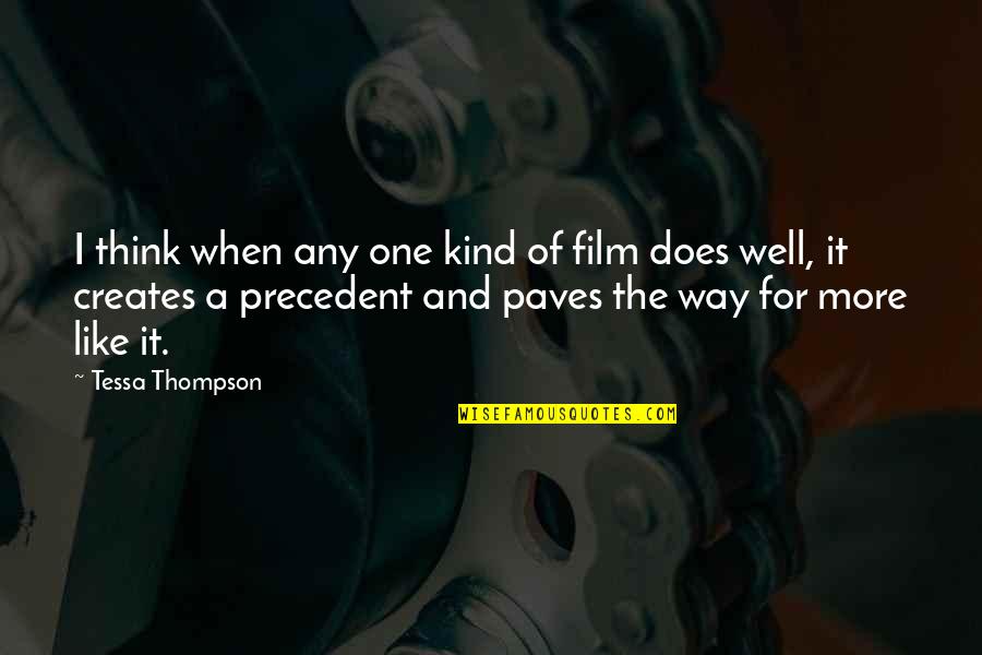 Friends Jumping Quotes By Tessa Thompson: I think when any one kind of film Friends Jumping Quotes By Tessa Thompson: I think when any one kind of film