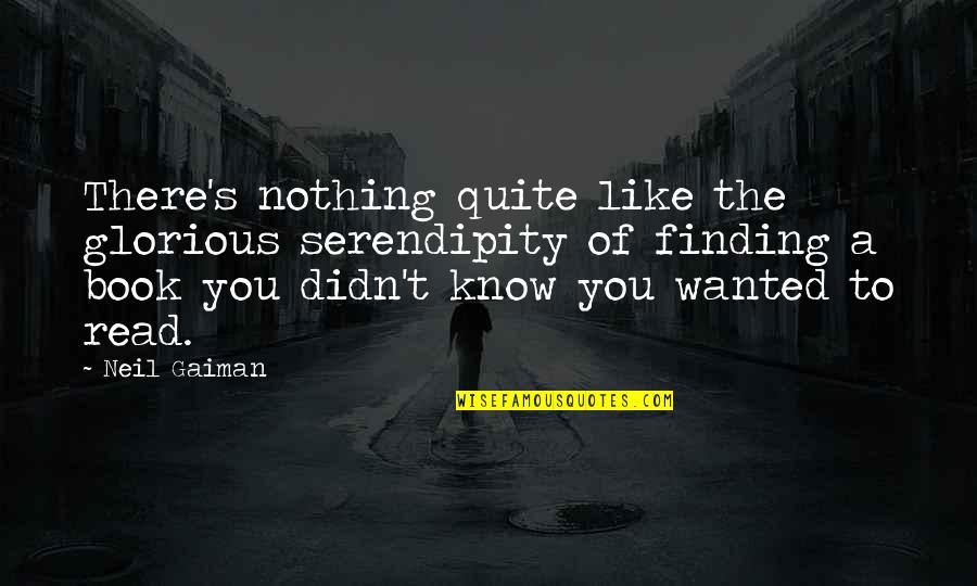 Friends Lying Behind Your Back Quotes By Neil Gaiman: There's nothing quite like the glorious serendipity of