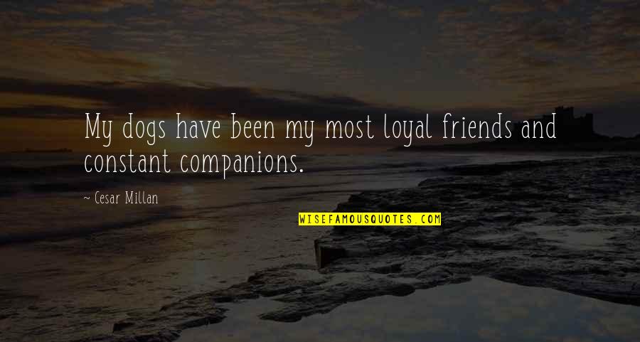Friends Not Loyal Quotes By Cesar Millan: My dogs have been my most loyal friends