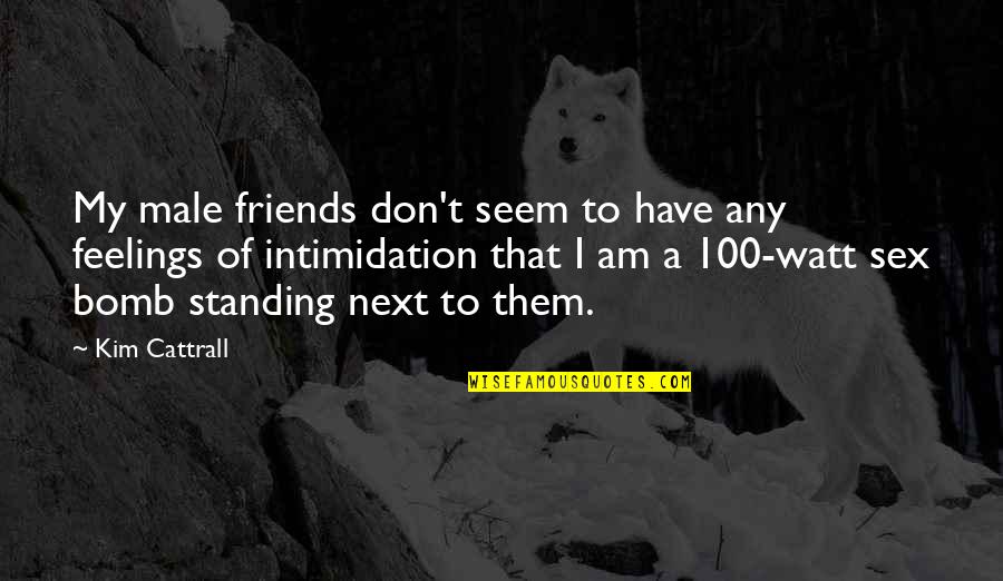 Friends Not Standing Up For You Quotes By Kim Cattrall: My male friends don't seem to have any