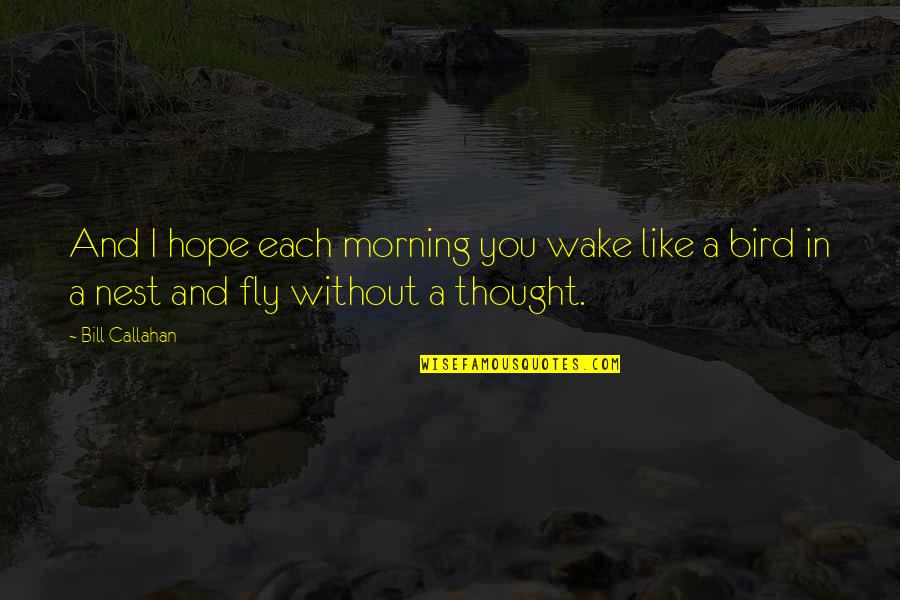 Friends Octopus Quotes By Bill Callahan: And I hope each morning you wake like