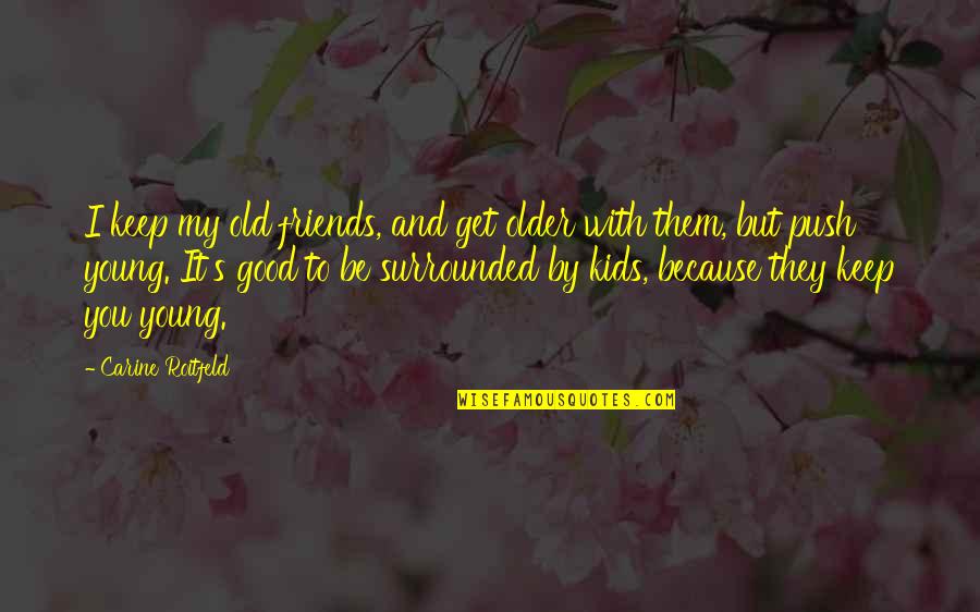 Friends Push Each Other Quotes By Carine Roitfeld: I keep my old friends, and get older