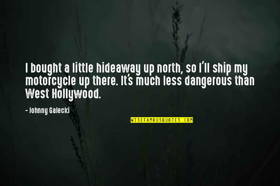 Friends Shoulder Quotes By Johnny Galecki: I bought a little hideaway up north, so