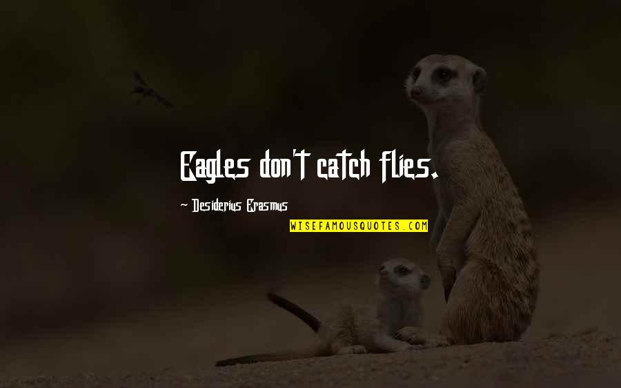 Friends Silver And Gold Quotes By Desiderius Erasmus: Eagles don't catch flies.