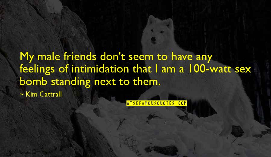 Friends Standing Up For You Quotes By Kim Cattrall: My male friends don't seem to have any