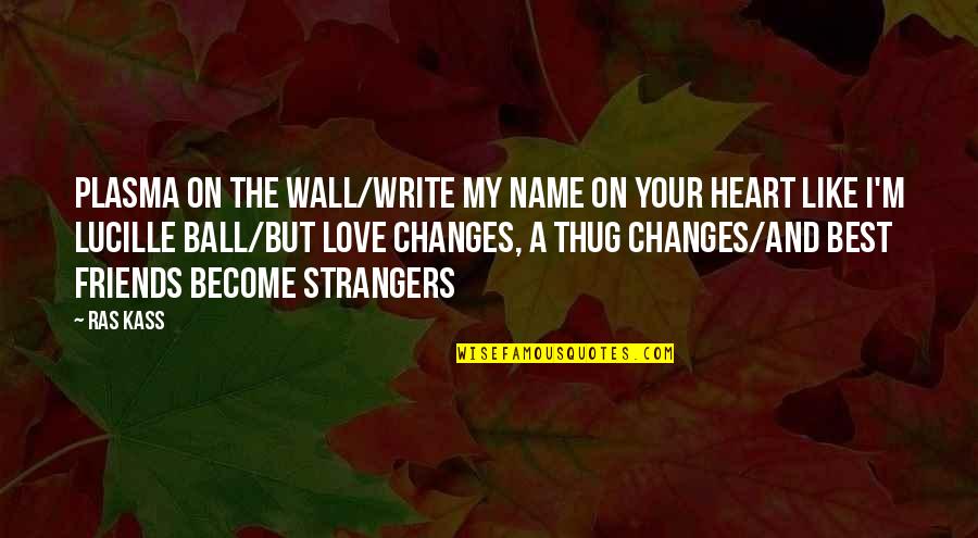 Friends Strangers Quotes By Ras Kass: Plasma on the wall/Write my name on your