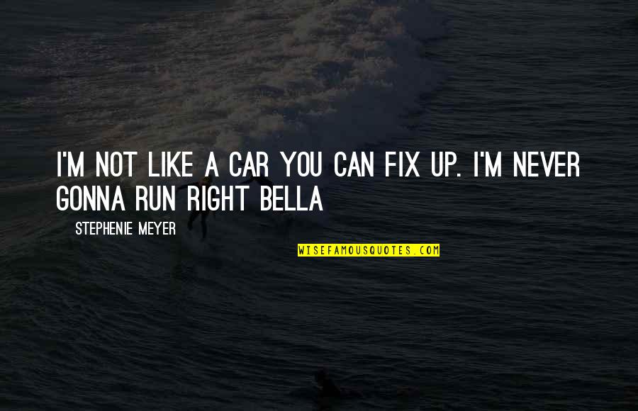 Friends Stressing You Out Quotes By Stephenie Meyer: I'm not like a car you can fix