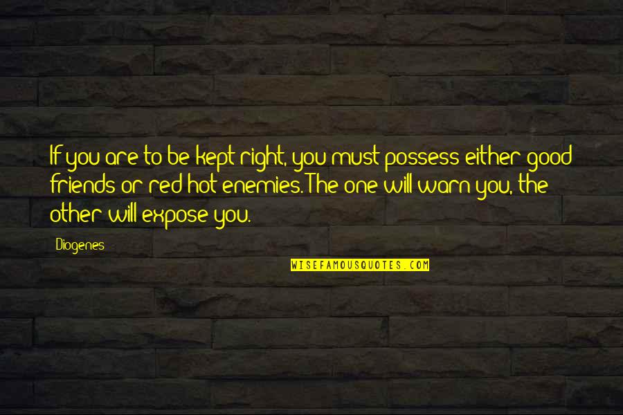 Friends To Enemy Quotes By Diogenes: If you are to be kept right, you Friends To Enemy Quotes By Diogenes: If you are to be kept right, you