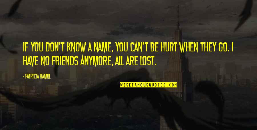 Friends We Lost Quotes By Patricia Hamill: If you don't know a name, you can't