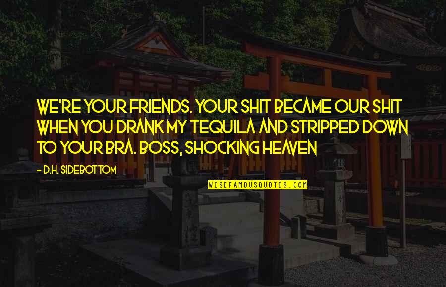 Friends When You're Down Quotes By D.H. Sidebottom: We're your friends. Your shit became our shit