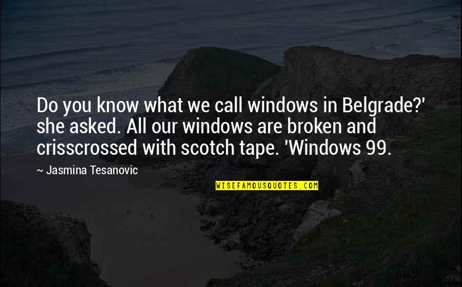 Friends Who Don't Support You Quotes By Jasmina Tesanovic: Do you know what we call windows in