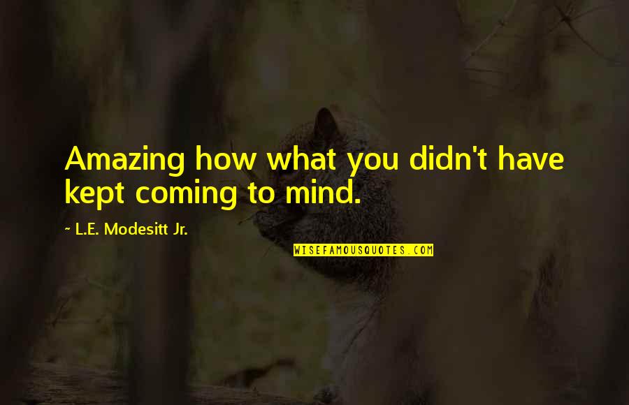 Friends Who Exclude You Quotes By L.E. Modesitt Jr.: Amazing how what you didn't have kept coming