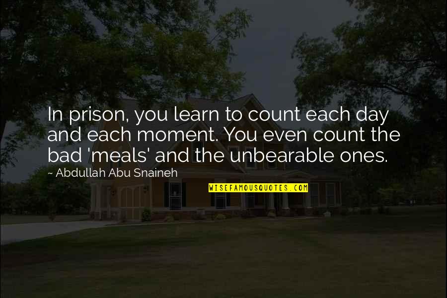 Friends Who Put You Down Quotes By Abdullah Abu Snaineh: In prison, you learn to count each day