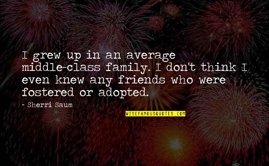 Friends You Grew Up With Quotes By Sherri Saum: I grew up in an average middle-class family. Friends You Grew Up With Quotes By Sherri Saum: I grew up in an average middle-class family.