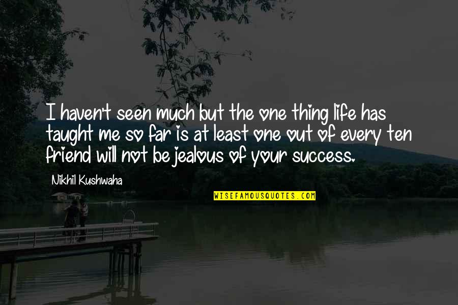 Friendship And Success Quotes By Nikhil Kushwaha: I haven't seen much but the one thing