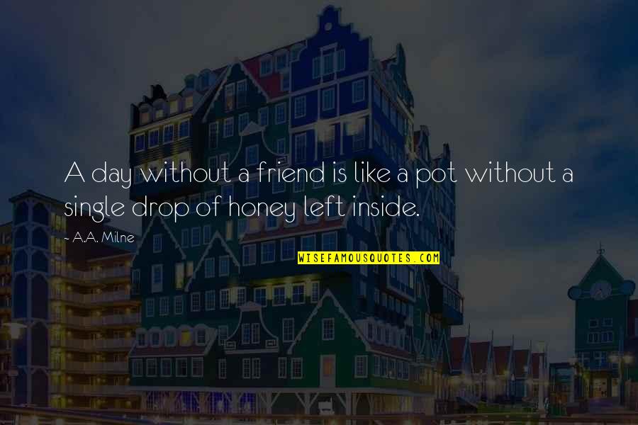 Friendship Day With Quotes By A.A. Milne: A day without a friend is like a