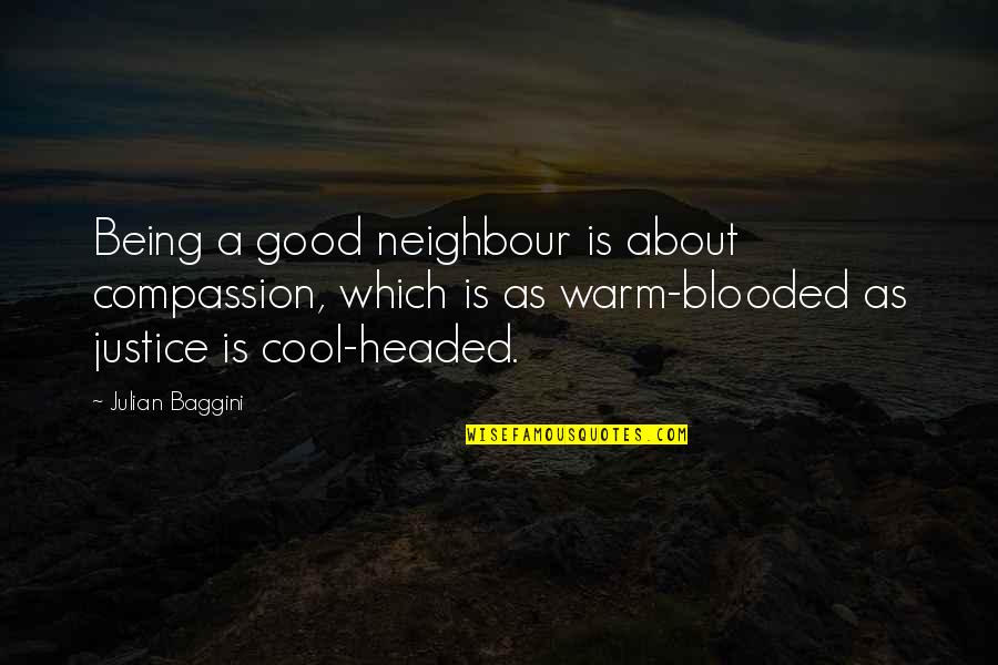 Friendship Dengan Artinya Quotes By Julian Baggini: Being a good neighbour is about compassion, which