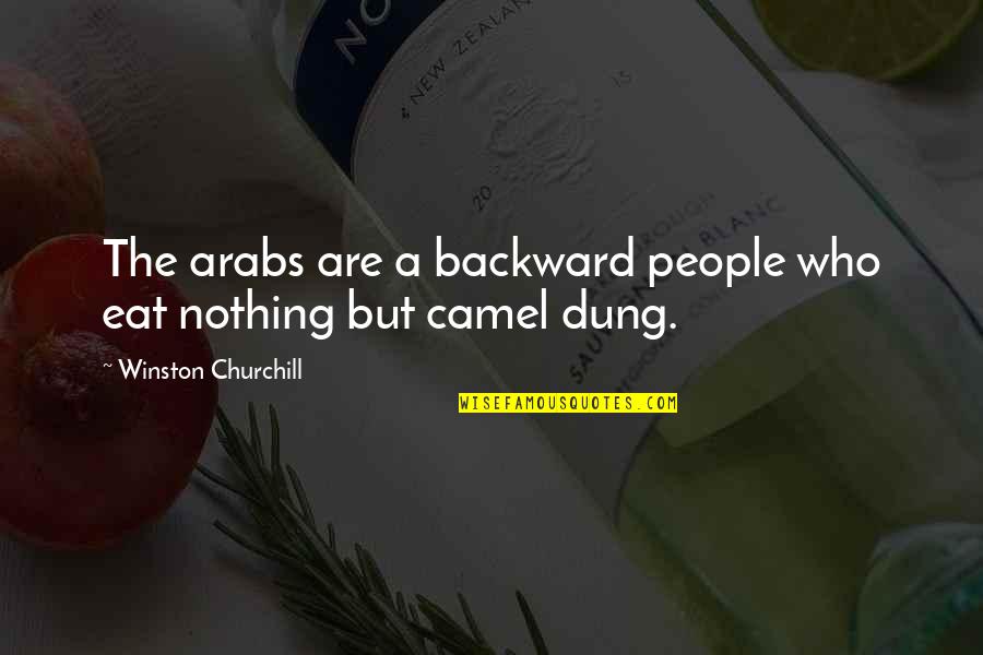 Friendship Free Download Quotes By Winston Churchill: The arabs are a backward people who eat