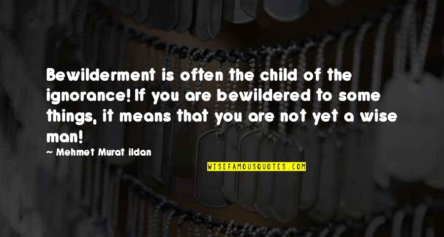 Friendship Granted Quotes By Mehmet Murat Ildan: Bewilderment is often the child of the ignorance!