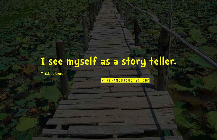 Friendship Measurement Quotes By E.L. James: I see myself as a story teller.