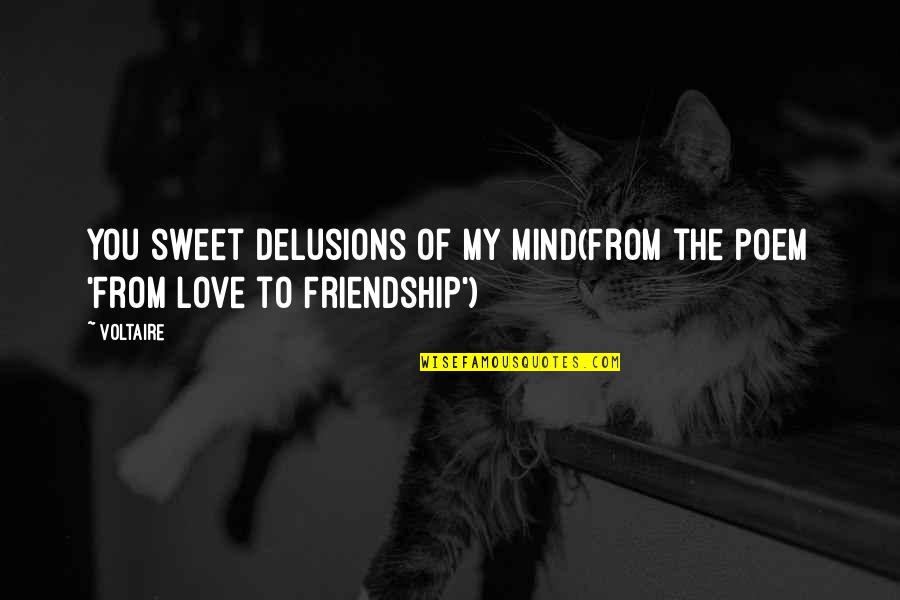 Friendship Poem Quotes By Voltaire: You sweet delusions of my mind(From the poem