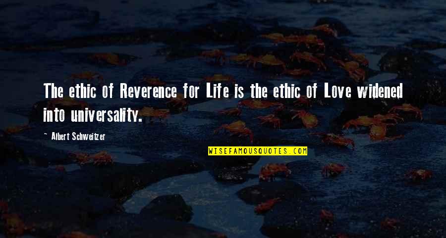 Friendship Rejoining Quotes By Albert Schweitzer: The ethic of Reverence for Life is the
