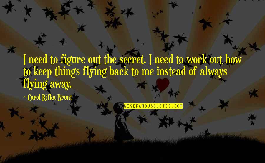 Friendship Relationships Quotes By Carol Rifka Brunt: I need to figure out the secret. I