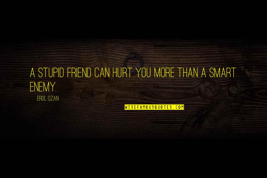 Friendship Relationships Quotes By Erol Ozan: A stupid friend can hurt you more than