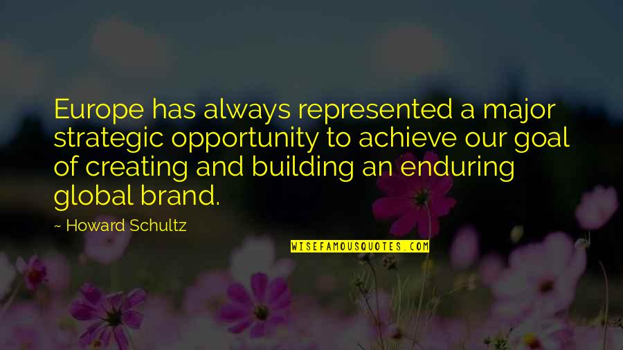 Friendship Surviving Quotes By Howard Schultz: Europe has always represented a major strategic opportunity