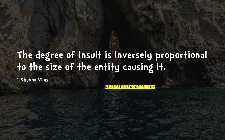 Friendship Tagalog Funny Quotes By Shubha Vilas: The degree of insult is inversely proportional to