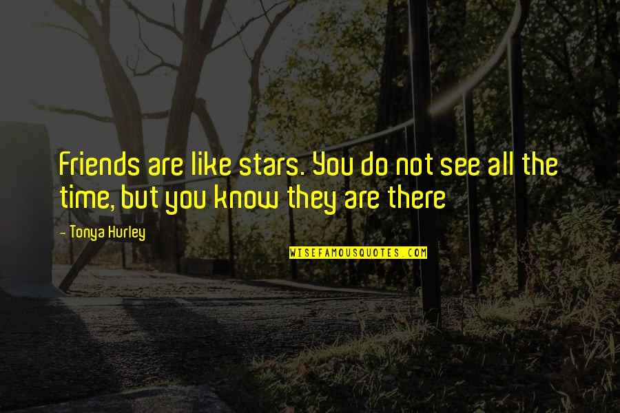 Friendship Time Quotes By Tonya Hurley: Friends are like stars. You do not see