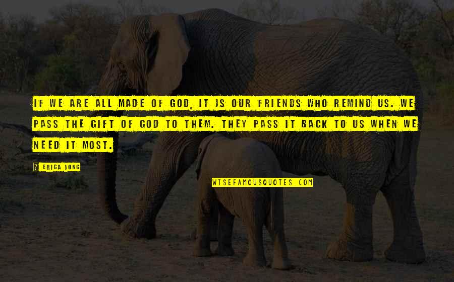 Friendship To God Quotes By Erica Jong: If we are all made of God, it