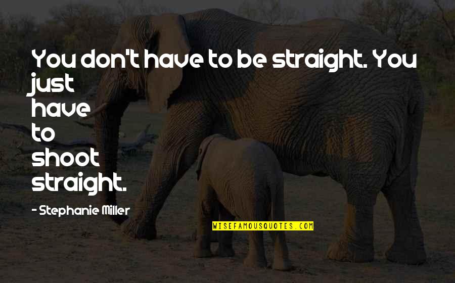 Friendships That Will Last Forever Quotes By Stephanie Miller: You don't have to be straight. You just