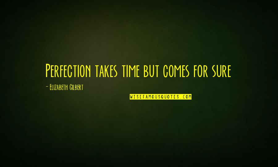 Fries Before Guys And Other Quotes By Elizabeth Gilbert: Perfection takes time but comes for sure