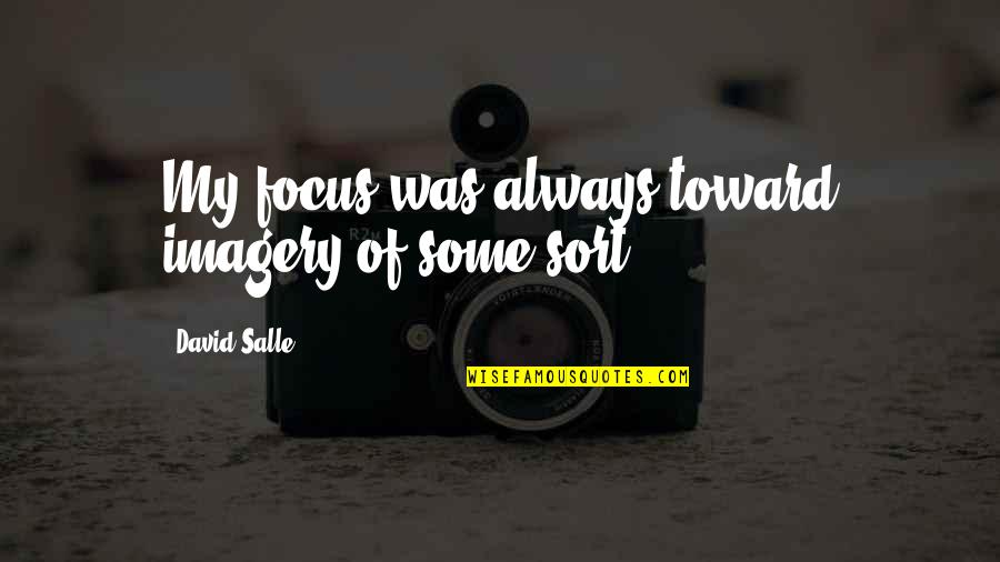 Friis Holm Quotes By David Salle: My focus was always toward imagery of some Friis Holm Quotes By David Salle: My focus was always toward imagery of some