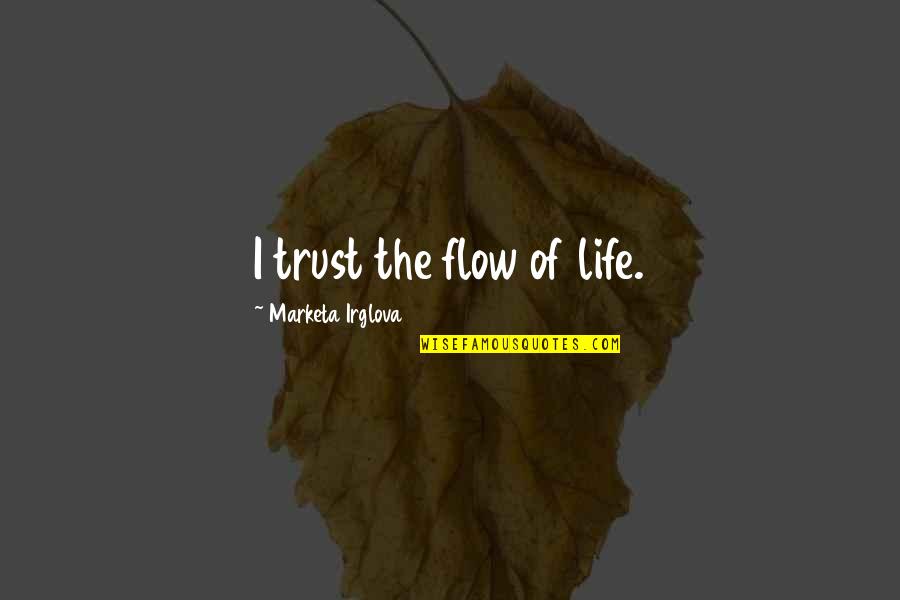 Frisbees Quotes By Marketa Irglova: I trust the flow of life.